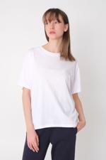Beyaz Kısa Kollu Oversize Basic T-shirt
