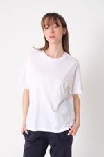 Beyaz Kısa Kollu Oversize Basic T-shirt