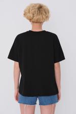 Siyah Kısa Kollu Oversize Basic T-shirt