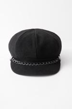 Siyah Denizci Tipi Kaşe Şapka