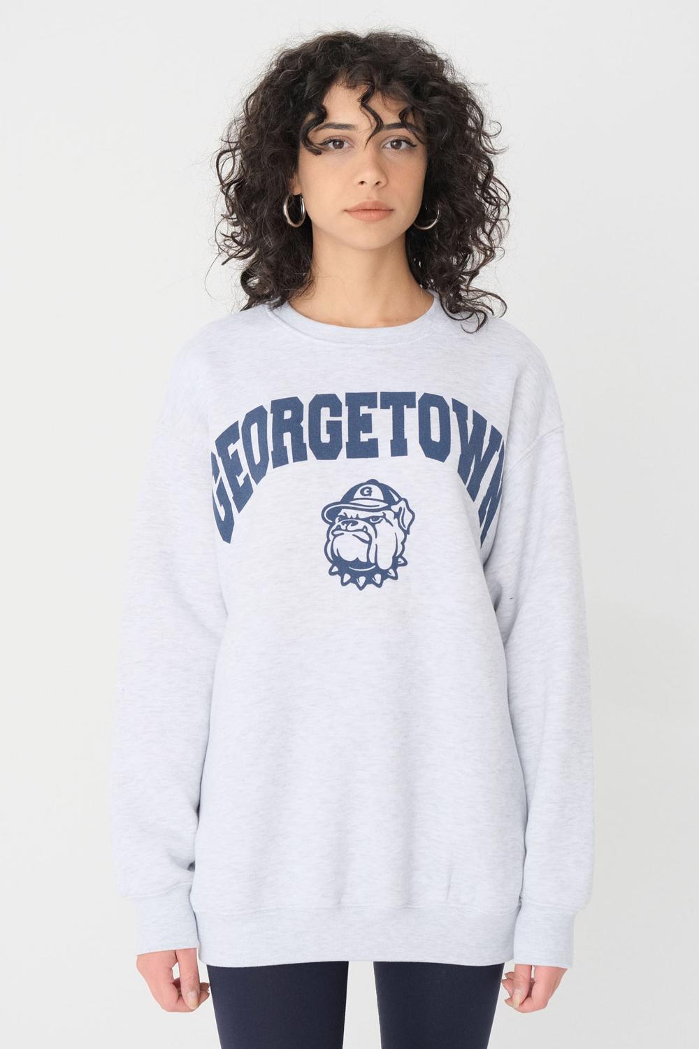 Addax Georgetown Baskılı Sweatshirt. 1