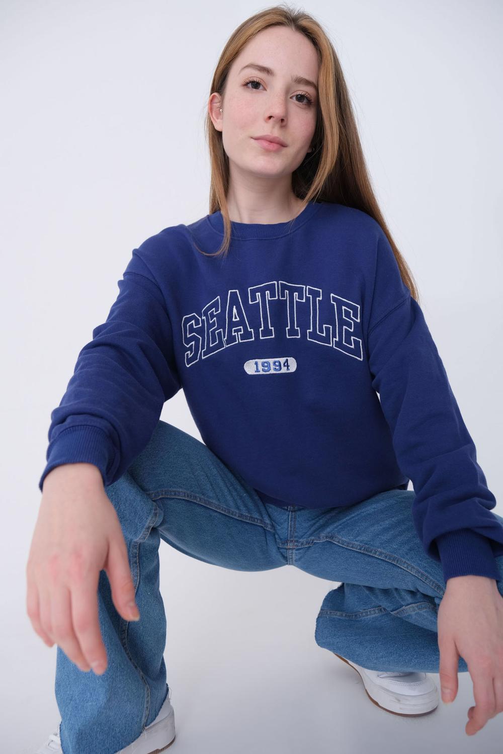 Addax Seattle İşlemeli Sweatshirt. 2