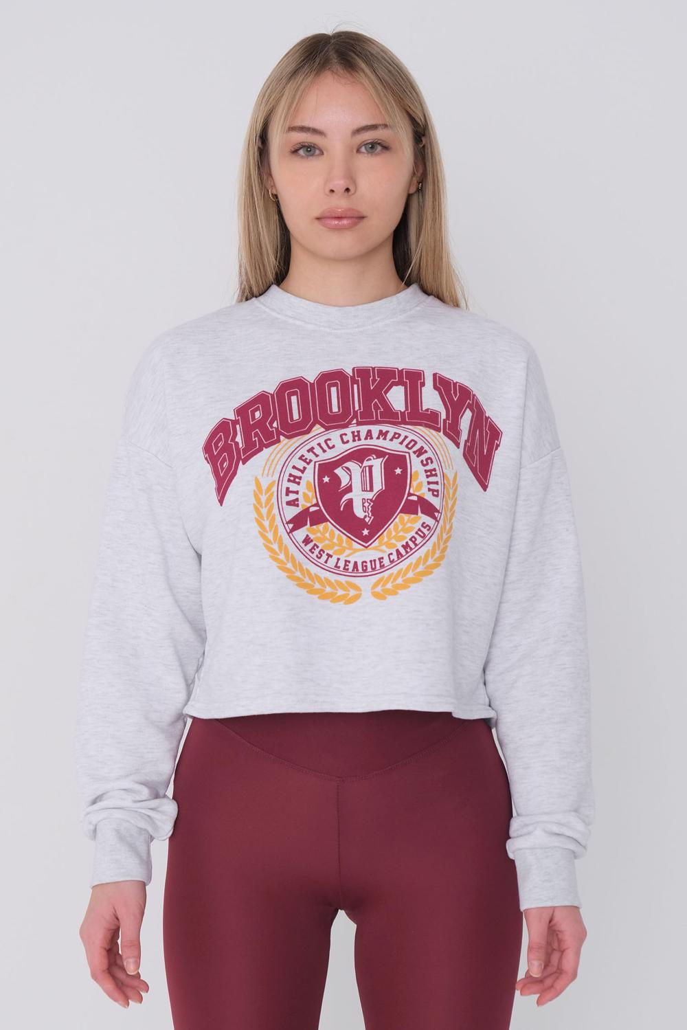 Addax Brooklyn Baskılı Sweatshirt. 1