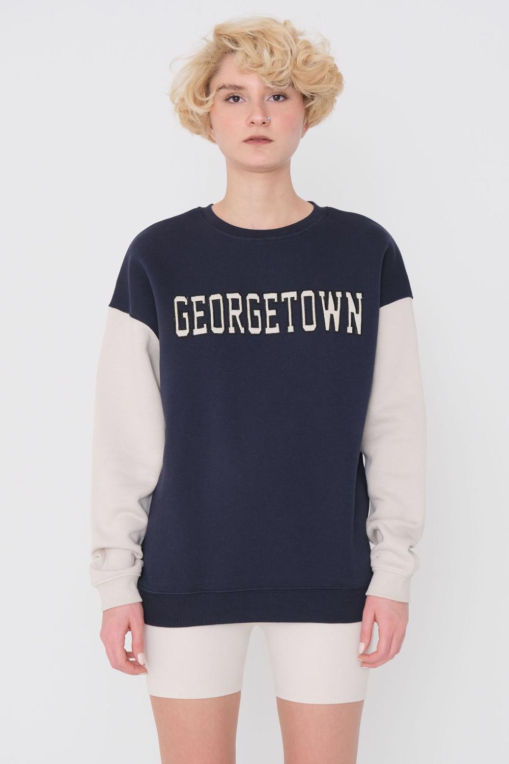 Addax Georgetown Yazılı Sweatshirt. 2