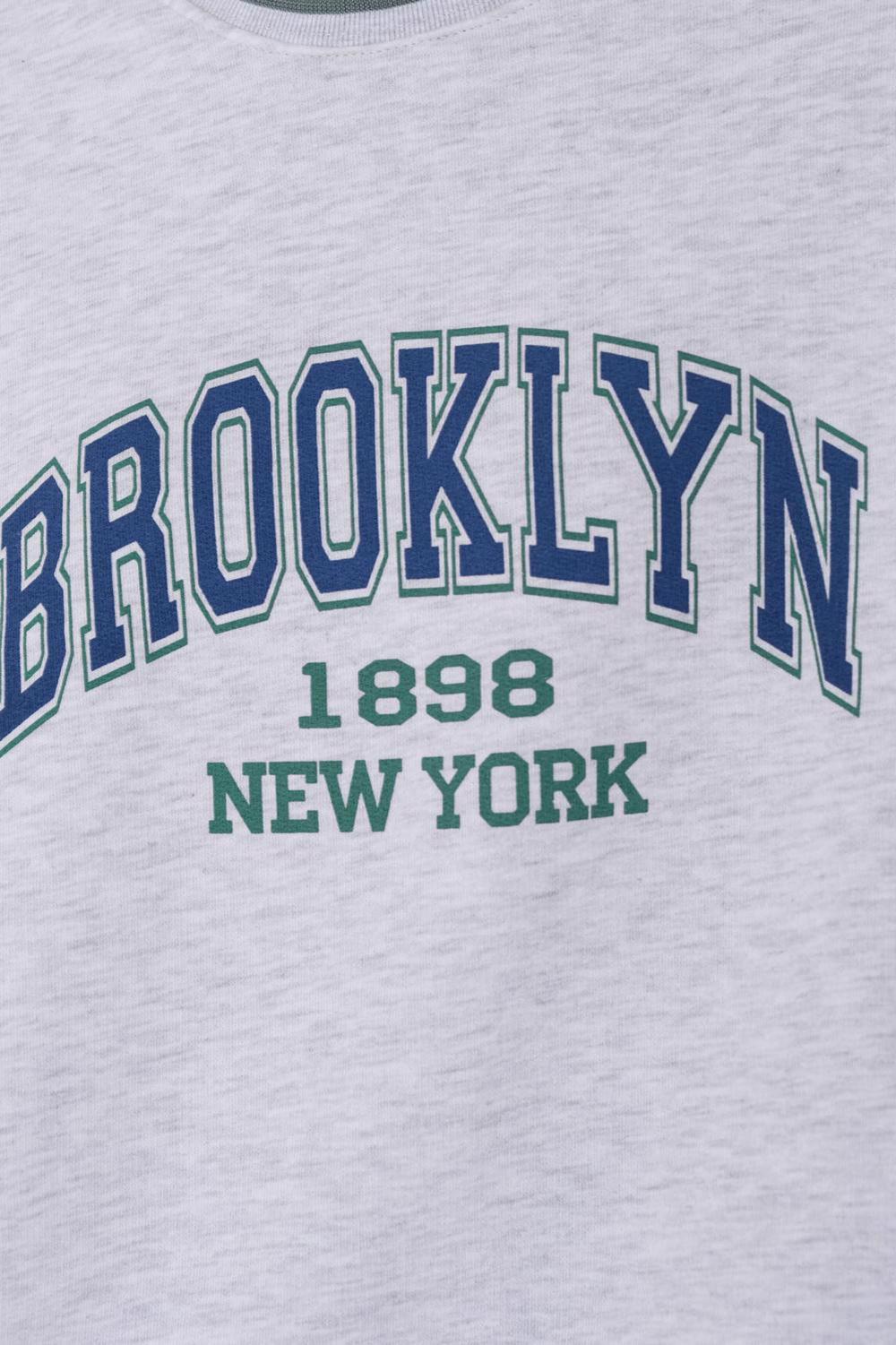 Addax Brooklyn Baskılı Sweatshirt. 2