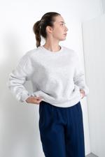 Bej Bisiklet Yaka Şardonlu Basic Sweatshirt