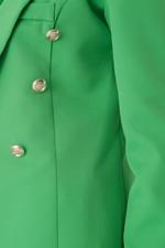 Bayan Yeşil Düğme Detaylı Ceket