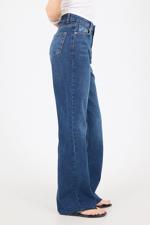 Lacivert Yüksek Bel Wide Leg Jean Pantolon