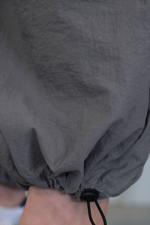 Siyah İp Bağlamalı Paçaları Lastikli Kargo Pantolon