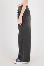 Siyah Normal Bel Wide Leg Jean Pantolon