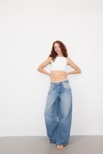 Mavi Normal Bel Wide Leg Jean Pantolon