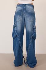 Mavi Kargo Cepli Wide Leg Jean Pantolon