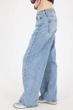 Yeşil Wide Leg Jean Pantolon