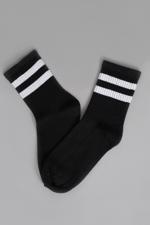 Siyah Çizgili Soket Çorap