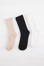 Renkli Soket Çorap 3lü Paket