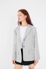 Gri Klasik Blazer Ceket