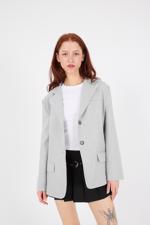 Gri Klasik Blazer Ceket