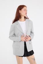 Gri Klasik Blazer Ceket