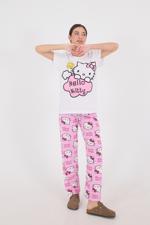 Pembe Hello Kitty Baskılı Pijama Takımı