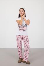 Pembe Hello Kitty Baskılı Pijama Takımı