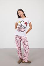 Pembe Hello Kitty Baskılı Pijama Takımı