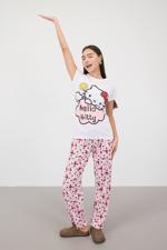 Pembe Hello Kitty Baskılı Pijama Takımı