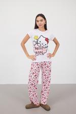 Pembe Hello Kitty Baskılı Pijama Takımı