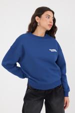 Mavi OPENİNG JOURNEY Yazılı Şardonlu Sweatshirt