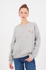 Gri ARIZONA Yazılı Şardonlu Sweatshirt