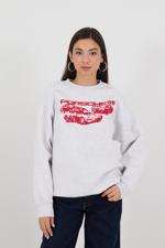 Bej PORSCHE Baskılı Şardonlu Sweatshirt