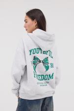 Bej Fiyonk Baskılı Şardonlu Sweatshirt