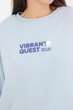 Mavi Bisiklet Yaka VIBRANT QUEST Yazılı Sweatshirt