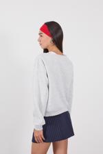 Gri 14 Sayı Baskılı Şardonlu Sweatshirt