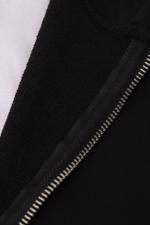 Siyah Kapüşonlu Fermuarlı Sweatshirt