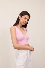 Bej V Yaka Kalın Askılı Seamless Crop