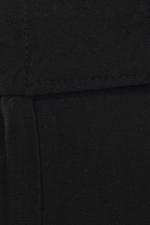 Siyah Bel Detaylı Geniş Paça Pantolon