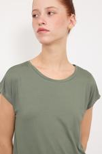 Yeşil Bisiklet Yaka Basic T-shirt