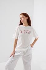 Beyaz Arkası Popularity Has İts Price Yazılı Oversize T-shirt