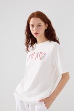 Beyaz Arkası Popularity Has İts Price Baskılı Oversize T-shirt