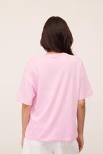 Bej Bisiklet Yaka Basic T-shirt