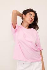 Bej Bisiklet Yaka Basic T-shirt