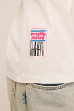 Beyaz FRESH GREAT Baskılı Oversize T-Shirt