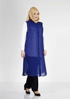 Bayan LACİVERT 2468 New Multi Tesettür Şifon Yelek