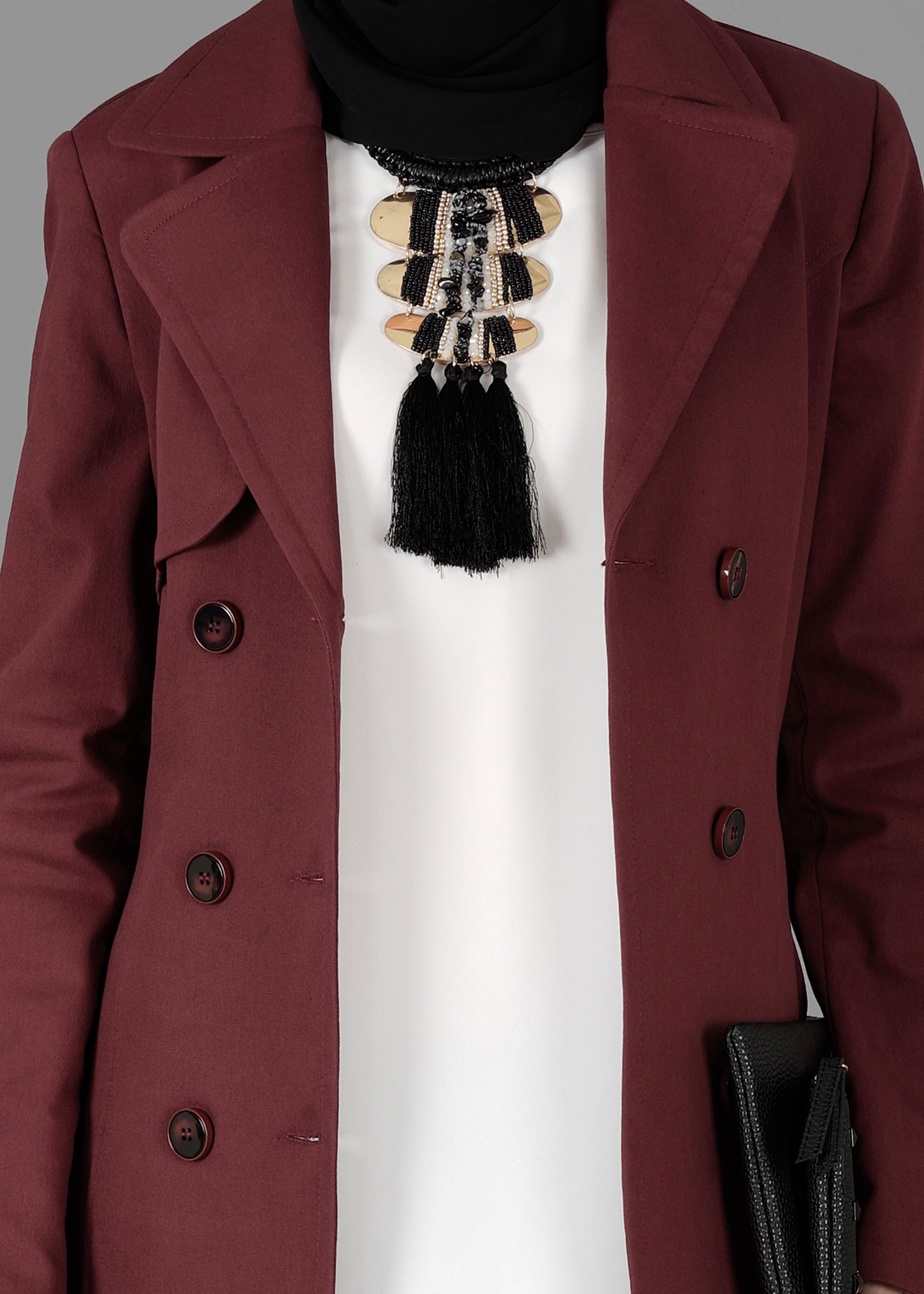 short jacket for gown satin and lined with mandarin college