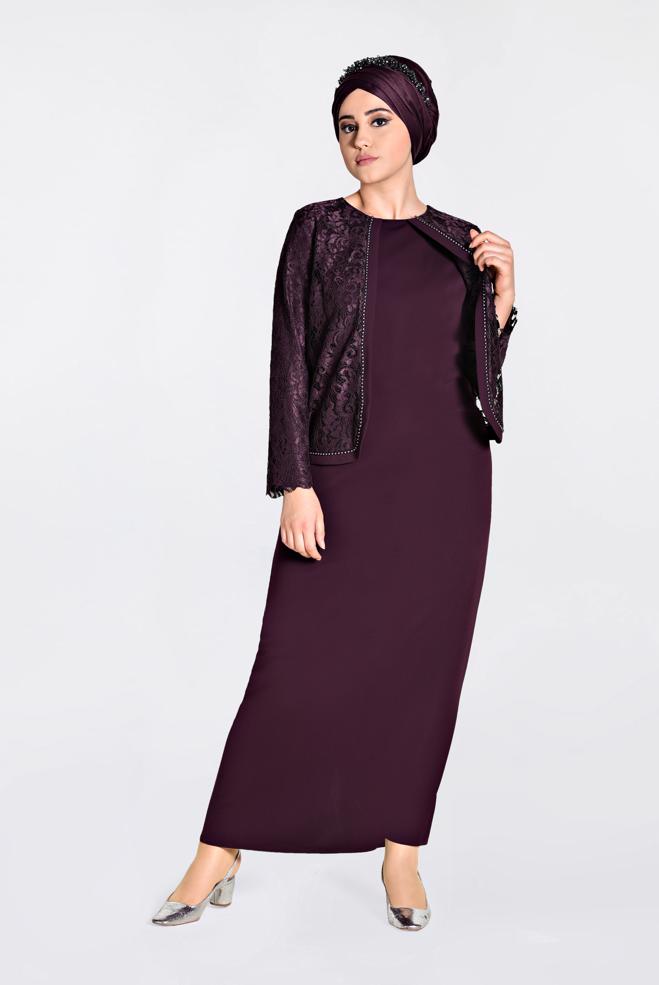 Female damson Lace Embroidered Dress 2818 