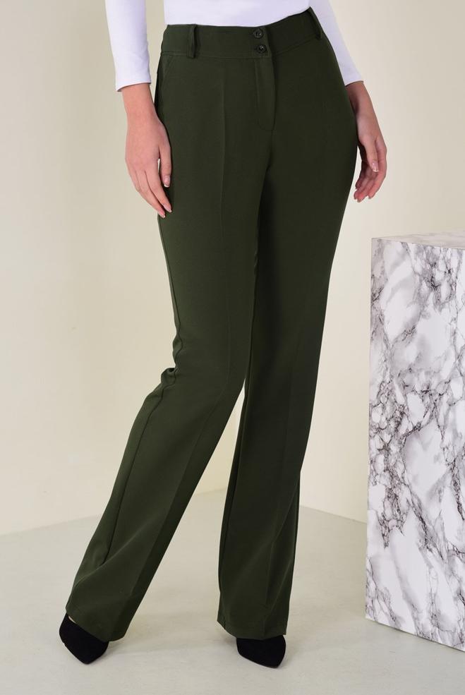 high waisted bootcut khaki pants