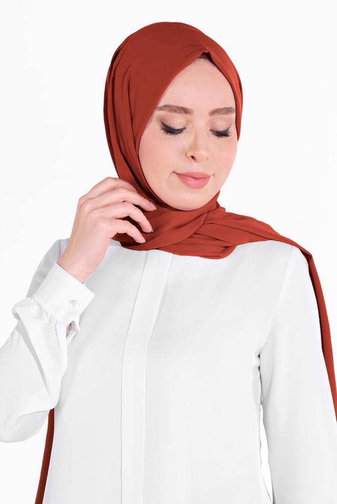 Femelle ORANGE CHÂLE EN SOIE ALVİNA MEDINA 9980