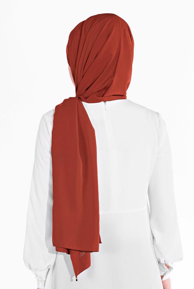 Femelle ORANGE CHÂLE EN SOIE ALVİNA MEDINA 9980