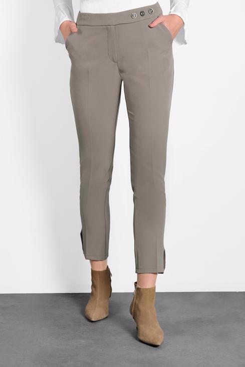 Female  BUTTONED MID-RISE PANTS 70013 