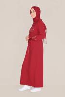Female red TIE WAIST SPORT DRESS 40652 
